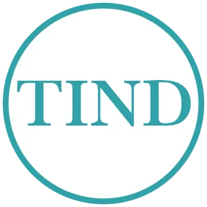 TIND klinikudstyr logo hvid lille